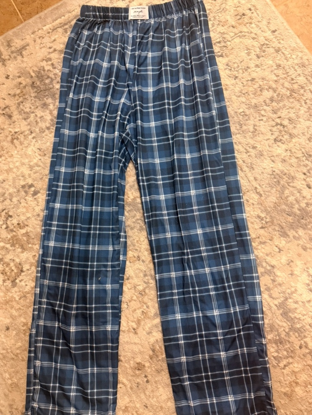 Wild Things Blue Plaid Pajama Pants- Blue Plaid, S